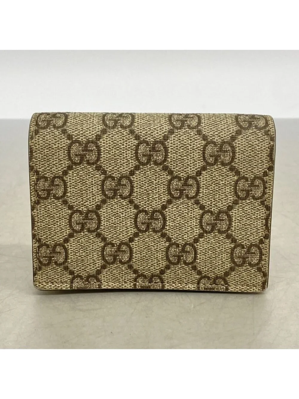 ★SOLD★ Gucci Wallet GG Marmont Supreme Leather Brown Ivory Gold - Picture 8 of 8